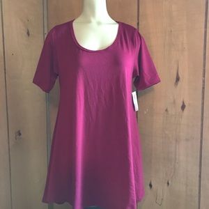 Lularoe burgundy perfect tee, XS